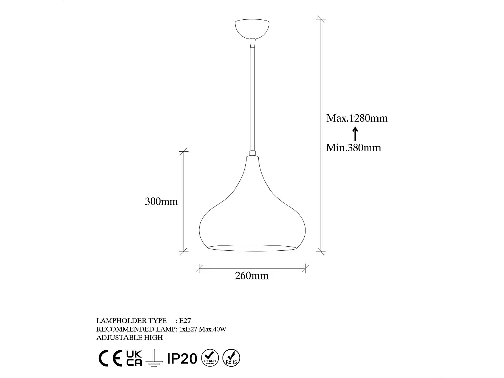 Suspension en métal Muba