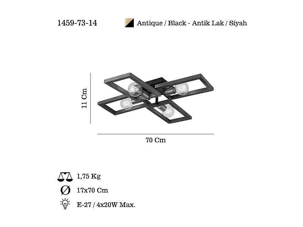 Suspension en métal Era