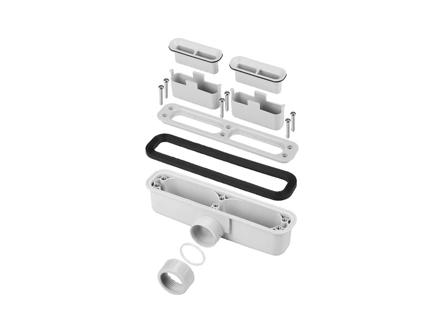 Receveur de Douche Extraplat 200x80x3cm Blanc en Résine Minérale - Antidérapant, Texture Ardoise - RAGNAR LAVABERG