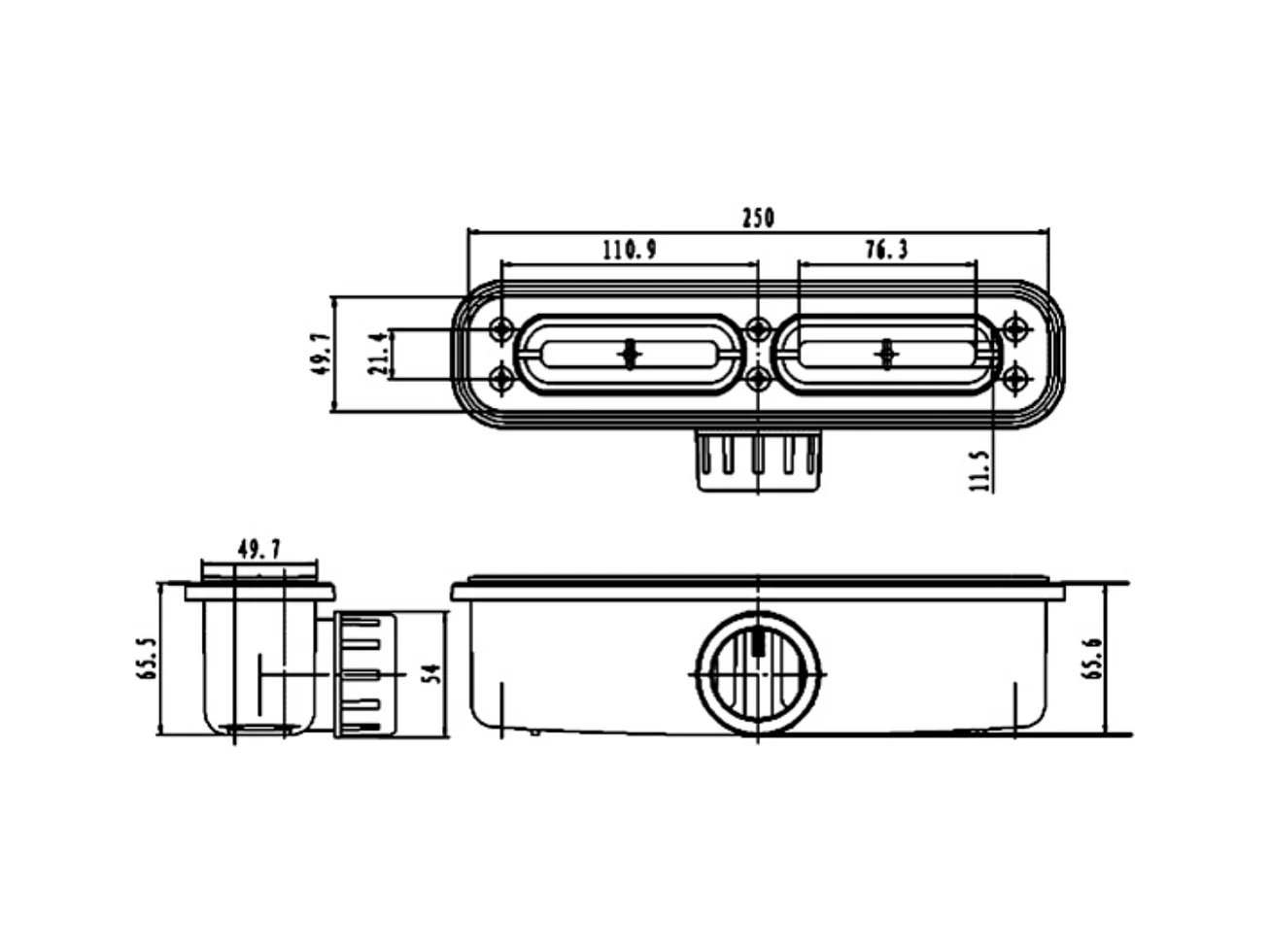 Receveur de Douche Extraplat 200x80x3cm Blanc en Résine Minérale - Antidérapant, Texture Ardoise - RAGNAR LAVABERG