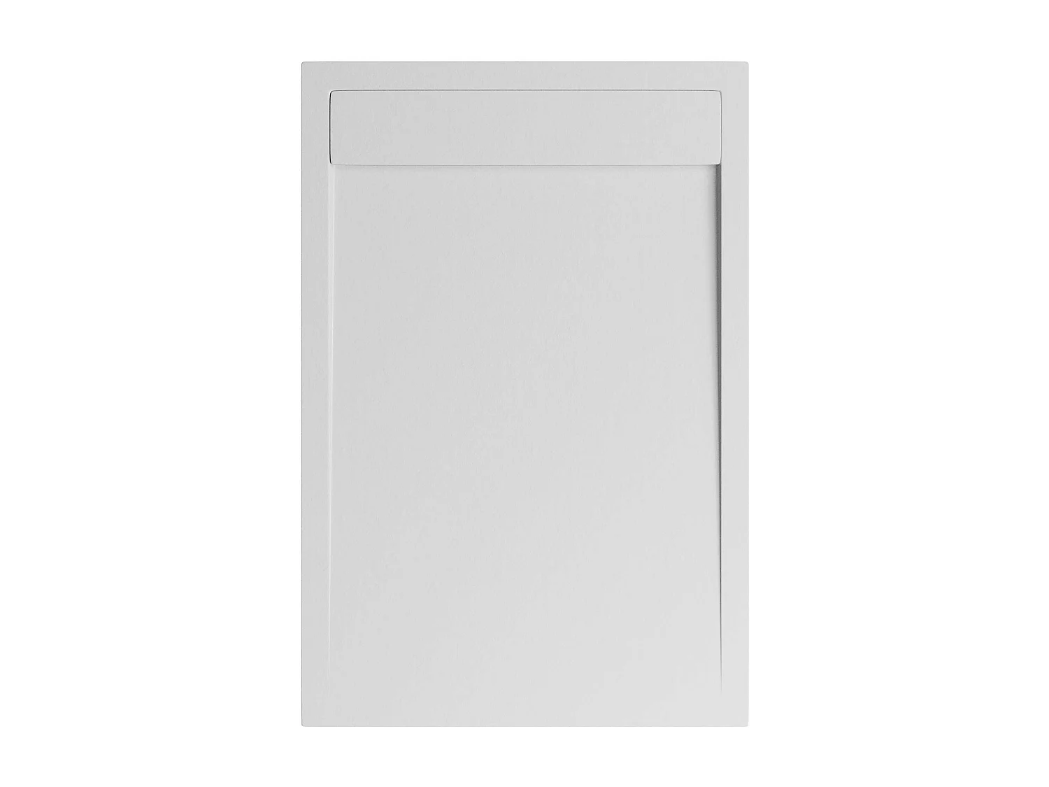 Receveur de douche 120x80 extra-plat Blanc en résine minérale antidérapant effet ardoise - Magnus LAVABERG