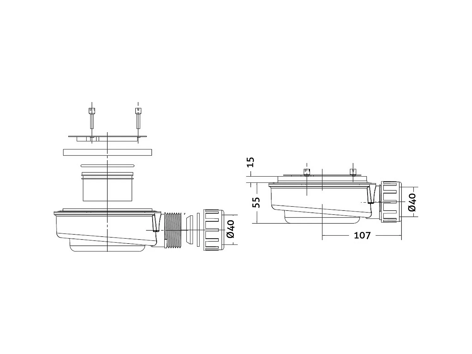 Receveur de Douche Extraplat 160x70cm Blanc - Résine Minérale - Antidérapant - Effet Ardoise - Bonde Incluse - LAVABERG