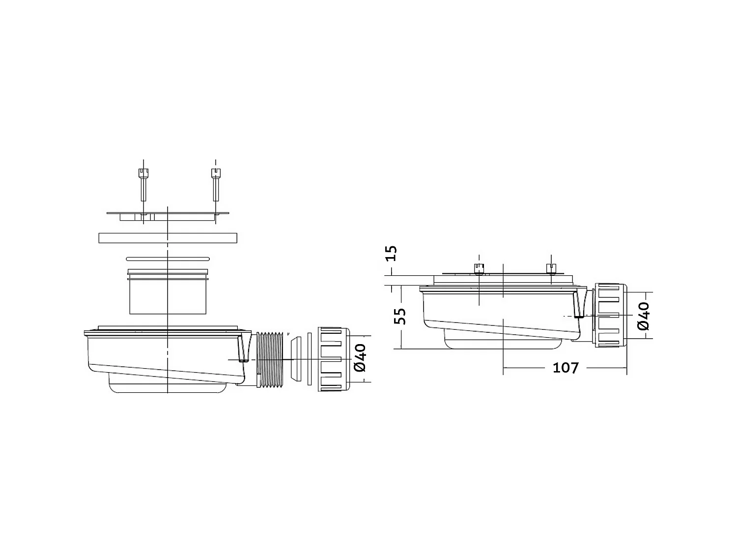 Receveur de Douche Extraplat 160x70cm Blanc - Résine Minérale - Antidérapant - Effet Ardoise - Bonde Incluse - LAVABERG