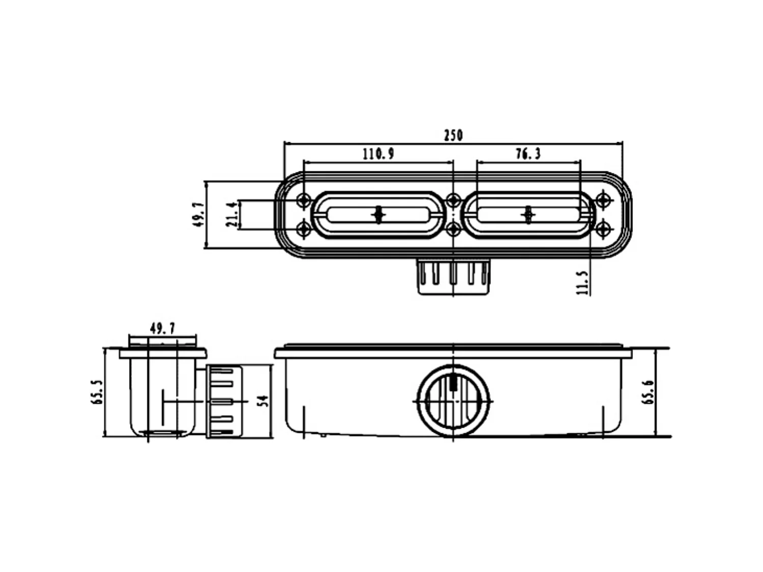 Receveur de Douche Extraplat 90x90cm Noir - Résine Minérale - Antidérapant - Effet Ardoise - Bonde Incluse - LAVABERG