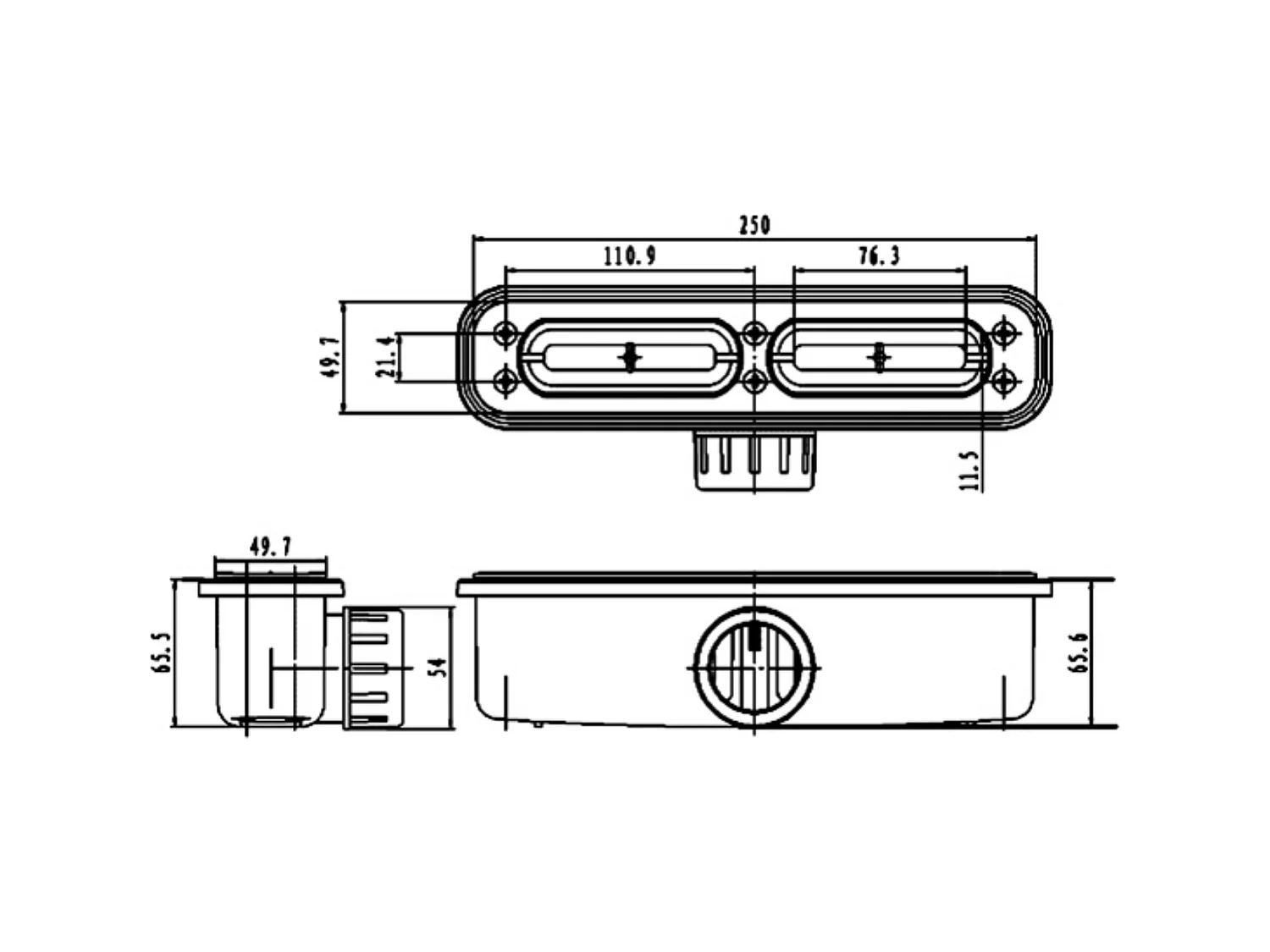 Receveur de Douche Extraplat 90x90cm Noir - Résine Minérale - Antidérapant - Effet Ardoise - Bonde Incluse - LAVABERG