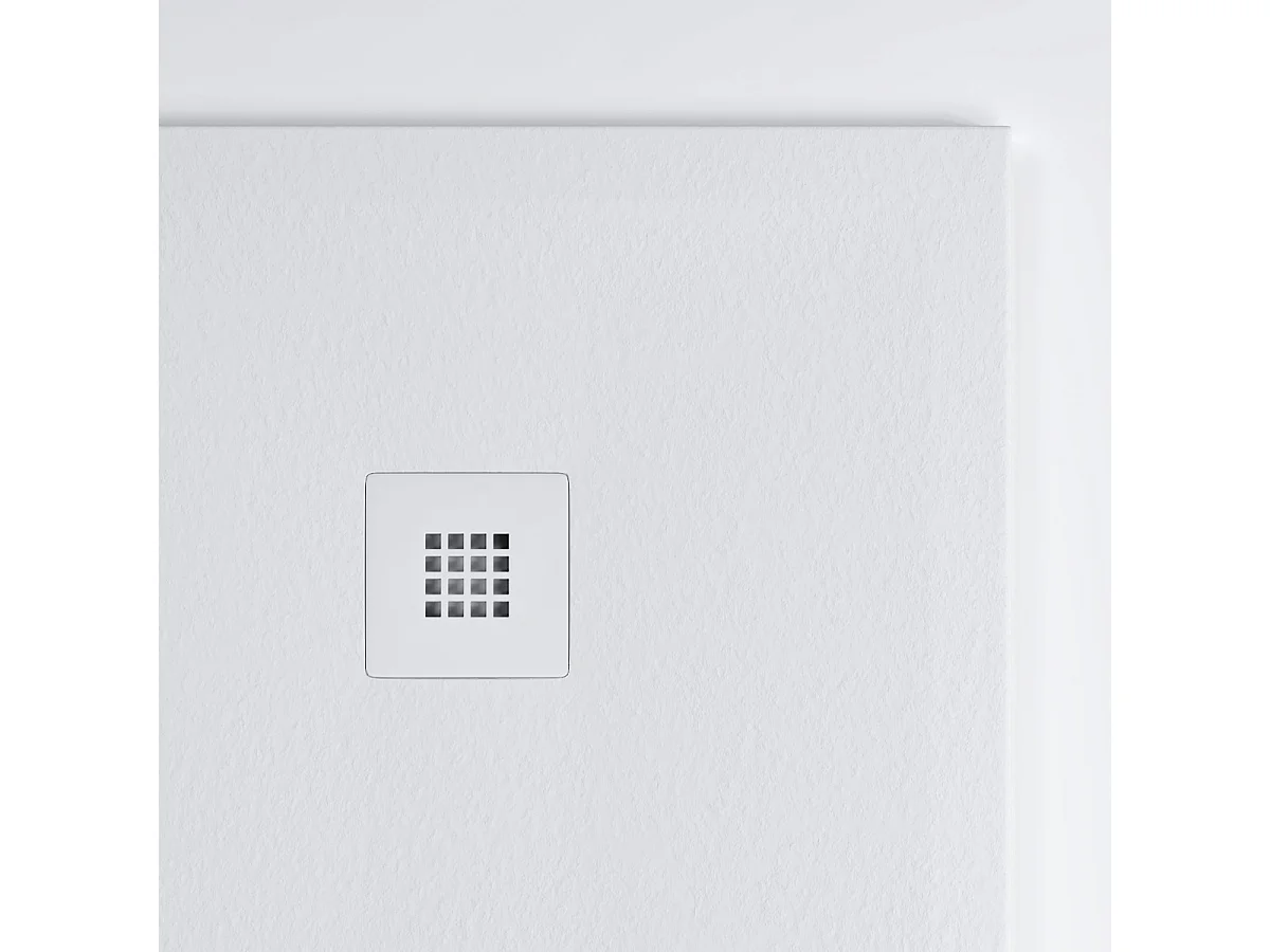 Receveur de Douche Extraplat 160x80cm Noir - Résine Minérale - Antidérapant - Effet Ardoise - Bonde Incluse - LAVABERG