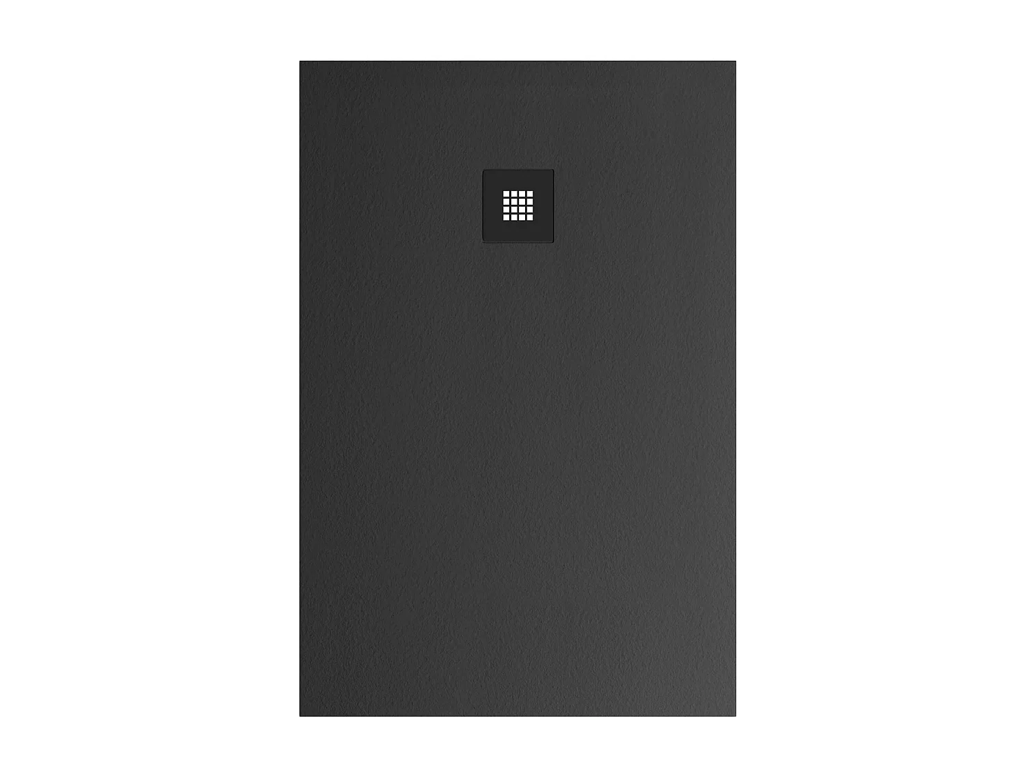 Receveur de douche 160x80 extra-plat Noir en résine minérale antidérapant effet ardoise - Thor LAVABERG