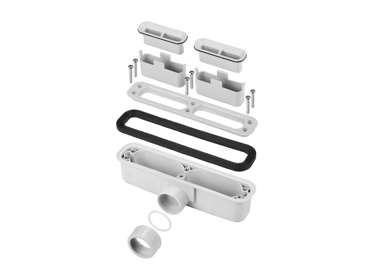 Receveur de Douche Extraplat 180x80cm Blanc - Résine Minérale - Antidérapant - Effet Ardoise - Bonde Incluse - LAVABERG