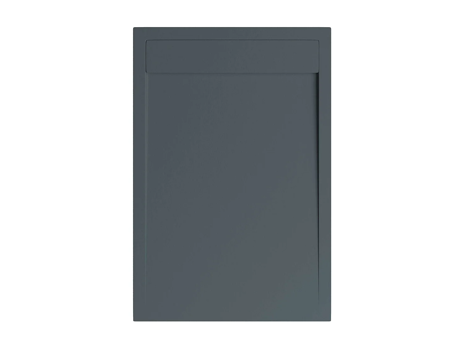 Receveur de douche 100x80 extra-plat Anthracite en résine minérale antidérapant effet ardoise - Magnus LAVABERG
