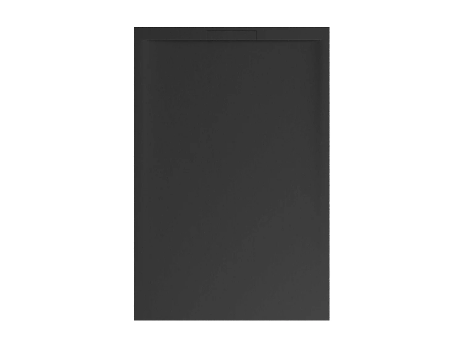 Receveur de douche 120x70 extra-plat Noir en résine minérale antidérapant effet ardoise - Ragnar LAVABERG