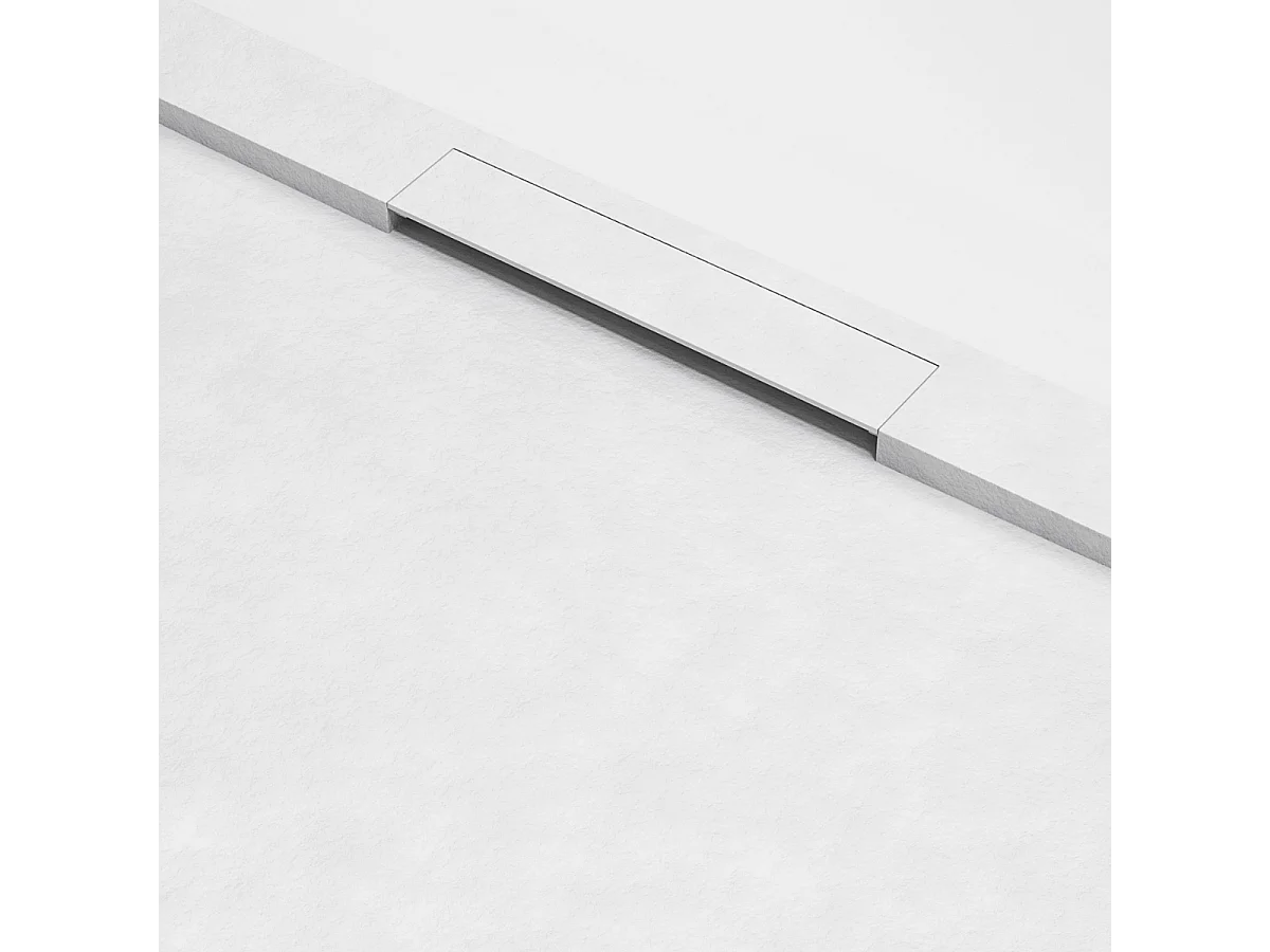 Receveur de Douche Extraplat 120x70cm Noir - Résine Minérale - Antidérapant - Effet Ardoise - Bonde Incluse - LAVABERG