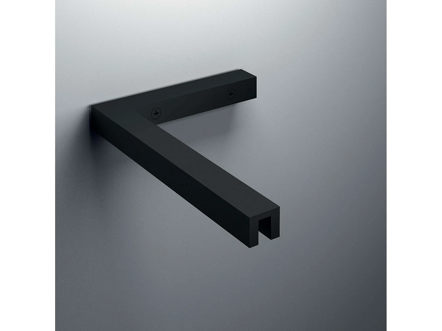 Pare douche fixe en verre sécurité transparent ép 6mm anti calcaire, L.100*H.195 cm, profilé noir mat, SUPERBAN Mont Blanc E