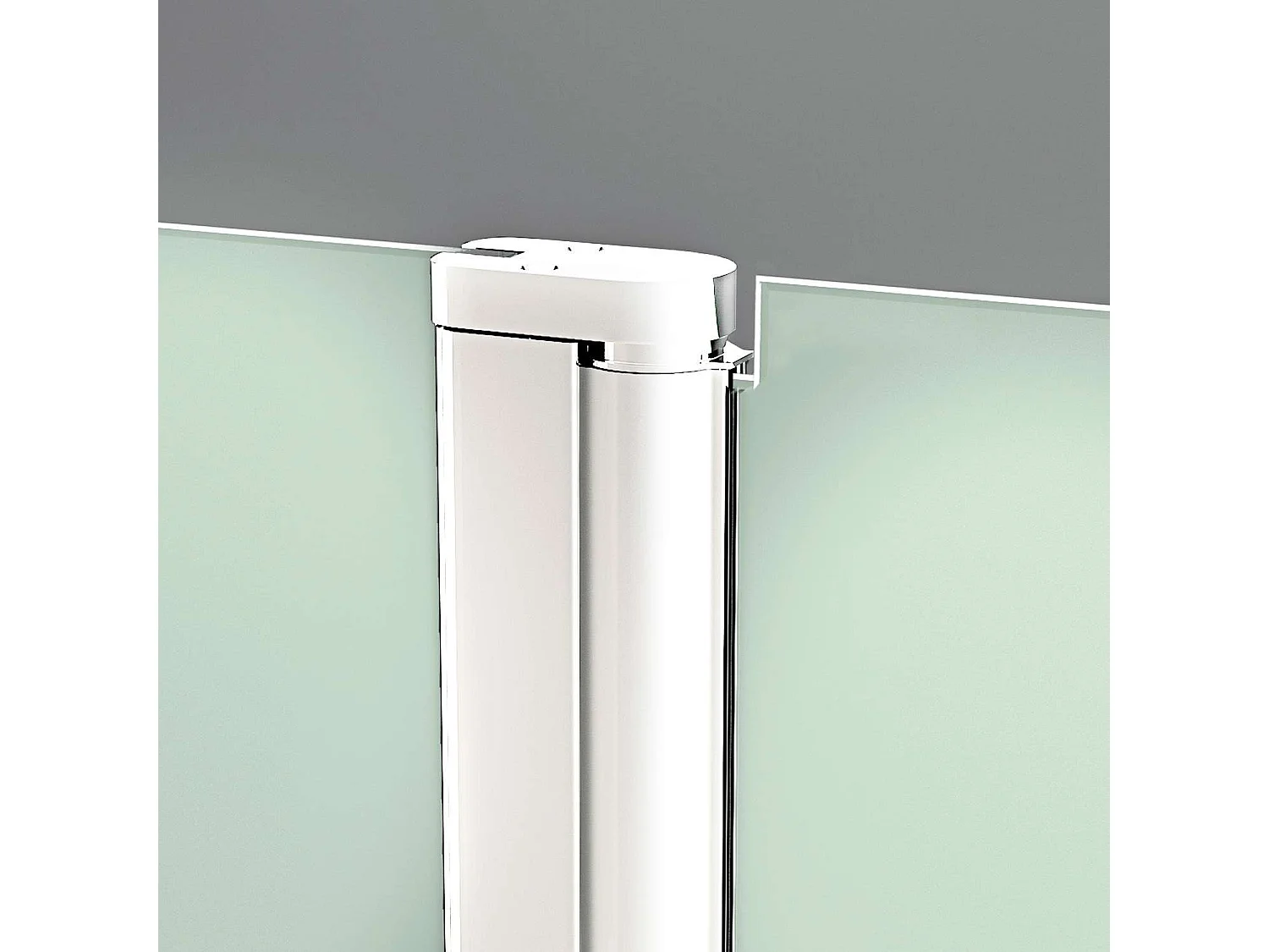 Pare douche fixe avec déflecteur Gauche en verre sécurité transparent ép 6mm anti calcaire, L(73+32)105*H195 cm, blanc, SUPERBAN Alsace Sport +