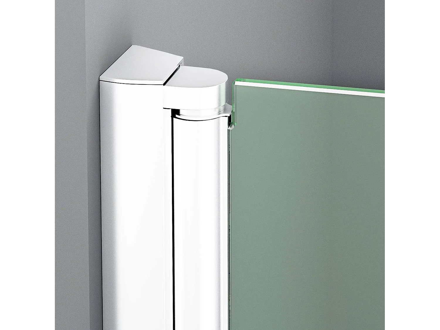 Pare douche fixe avec déflecteur Gauche en verre sécurité transparent ép 6mm anti calcaire, L(83+32)115*H195 cm, blanc, SUPERBAN Alsace Sport +