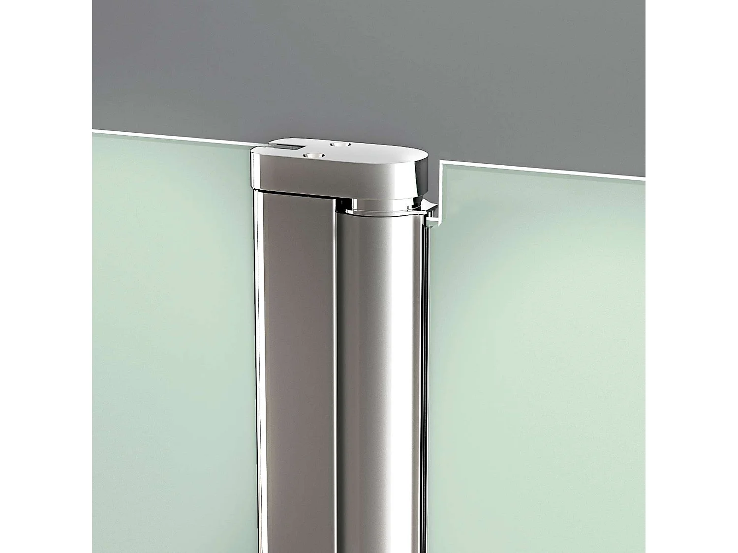 Pare douche fixe avec déflecteur Gauche en verre sécurité transparent ép 6mm anti calcaire, L(73+32)105*H195 cm, chrome, SUPERBAN Alsace Sport +