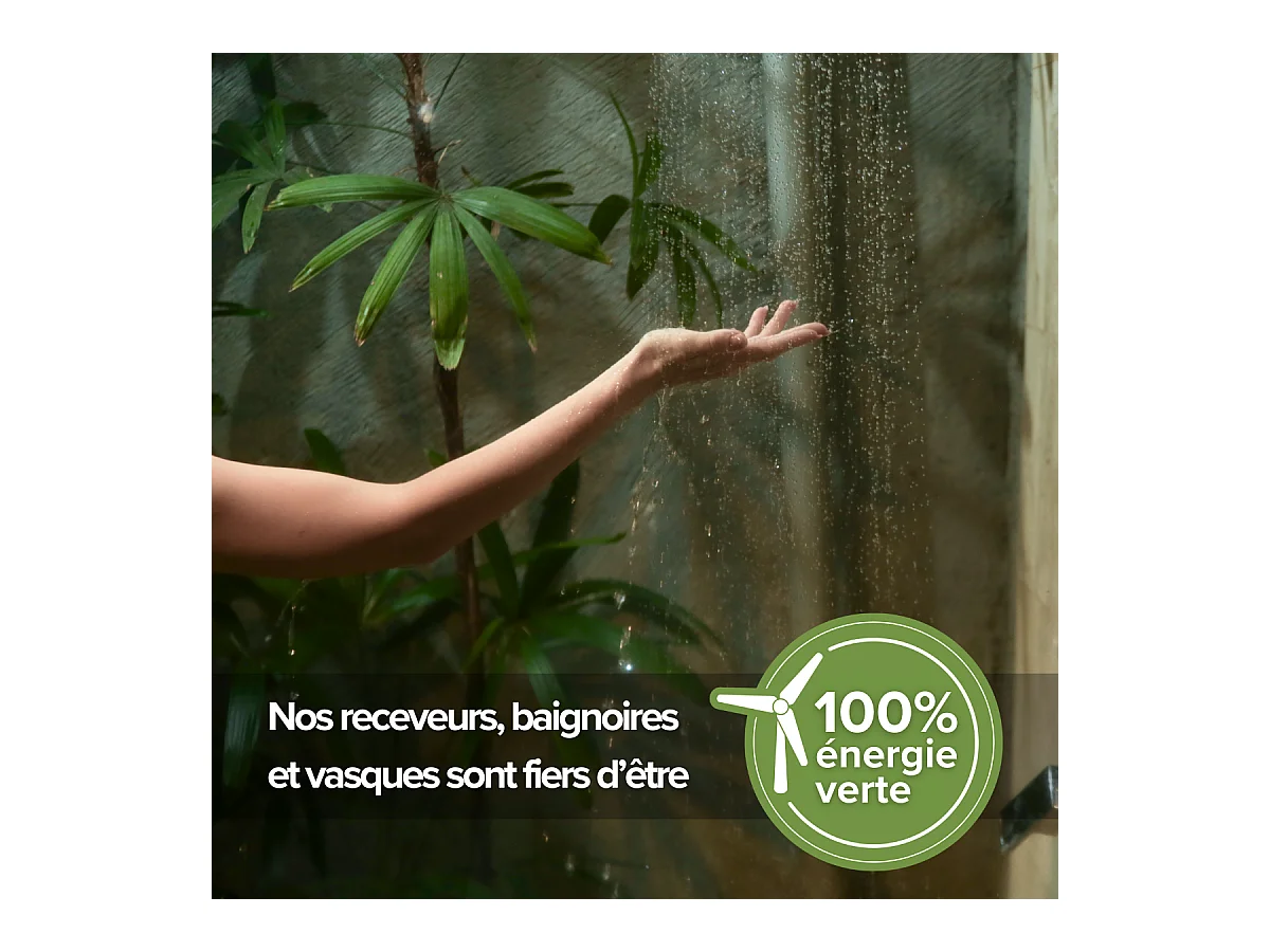 Vasque à poser ANJA - 75% Minéral Blanc Brillant Rectangle 49.9*39.9cm*H9.2cm - LAVABERG