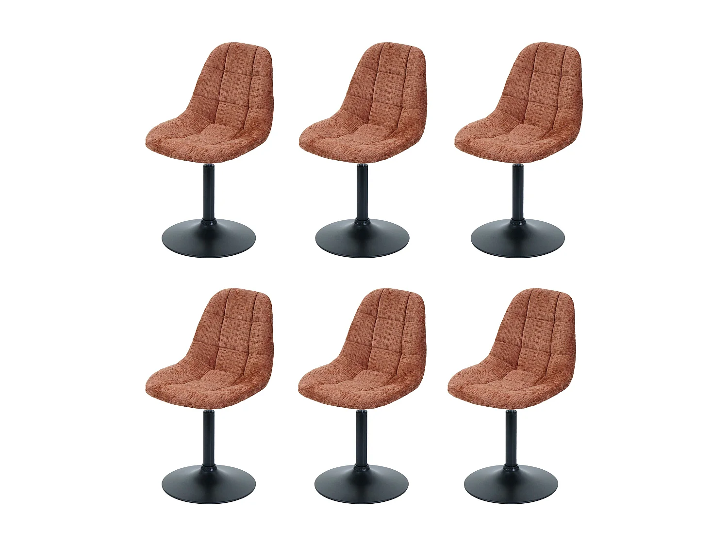 Esszimmerstuhl MCW-A60 (6er-Set), Terrakotta