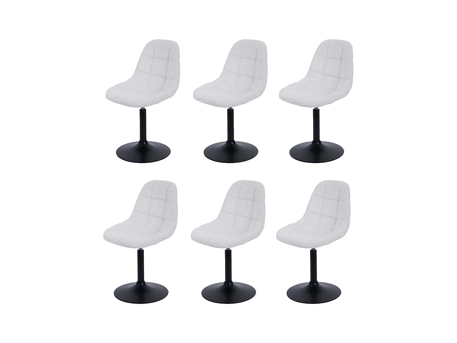 Chaise de salle à manger MCW-A60 (lot de 6),  crème