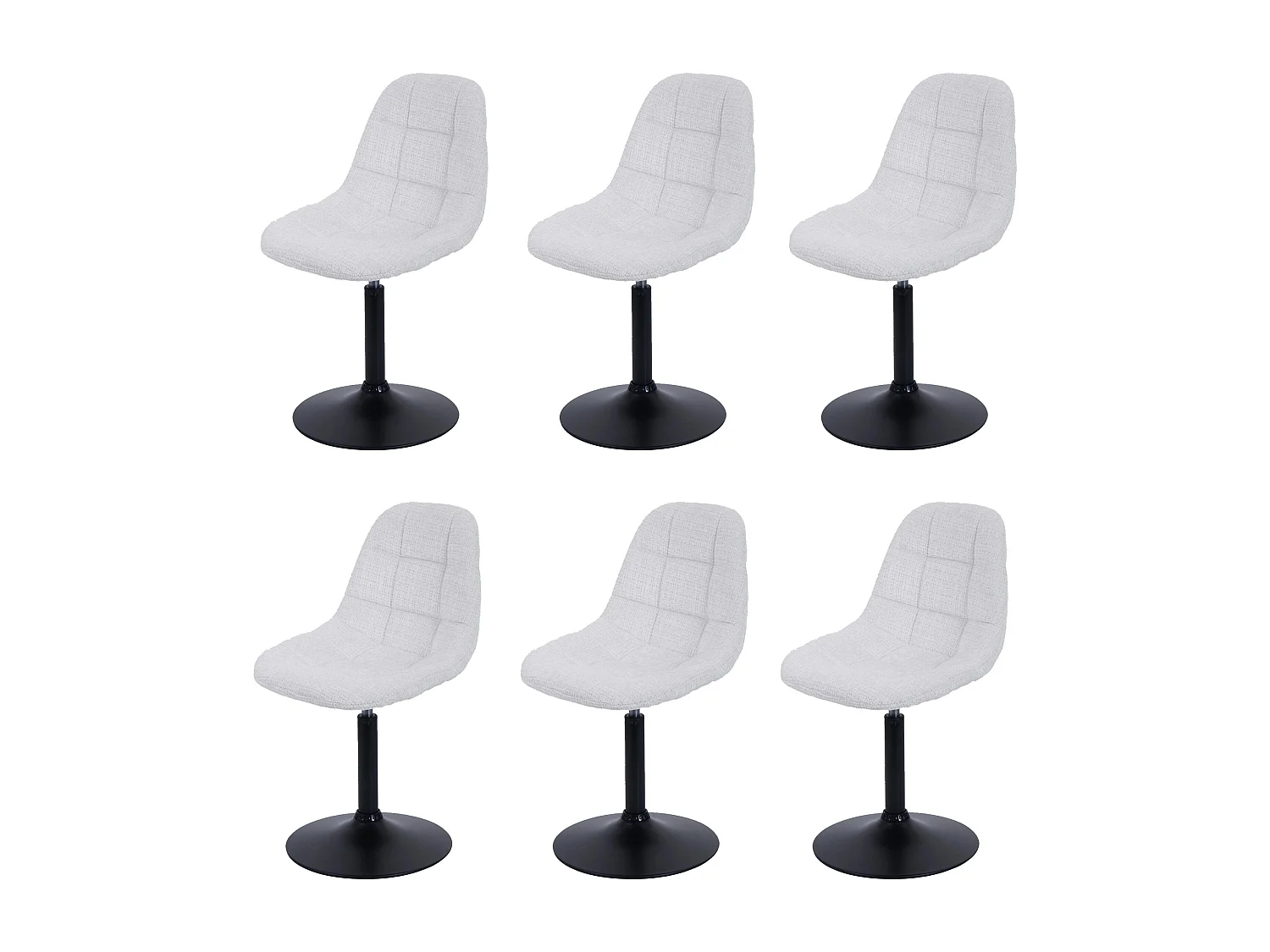 Chaise de salle à manger MCW-A60 (lot de 6),  crème