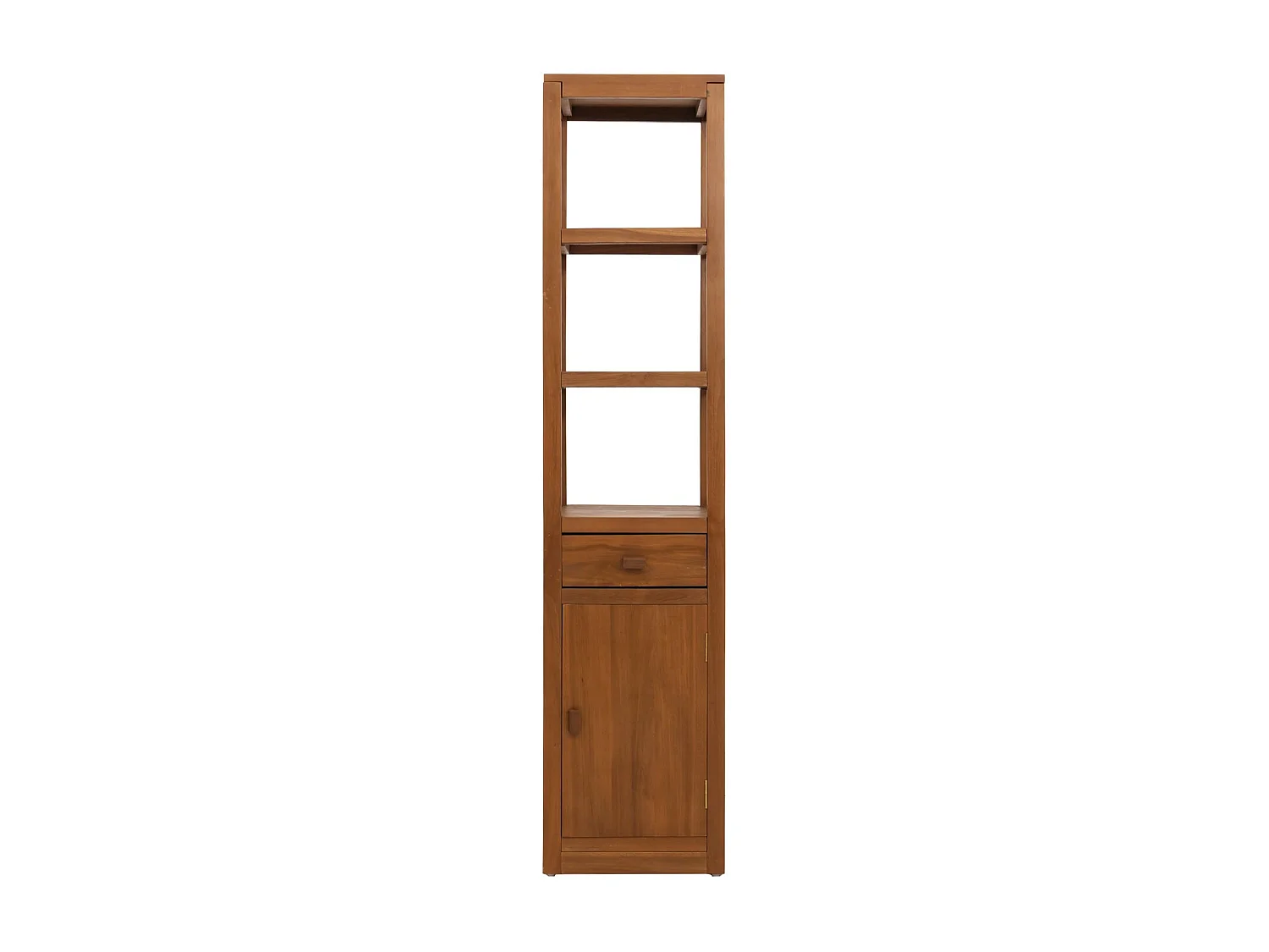Scaffale alto in teak MCW-M86, armadietto colonna bagno, teak di qualità B (durame, 20-30 anni), 180x40cm