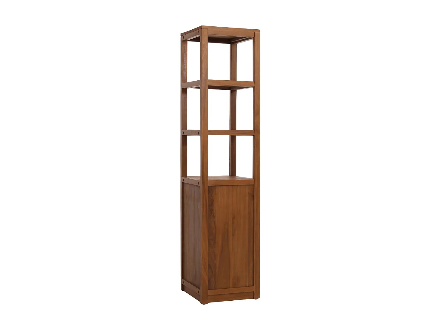 Teak-Regal MCW-M86, Badschrank Badregal Badezimmer, hochwertiges B-Grade-Teak (Kernholz, 20-30 Jahre), 180x40cm