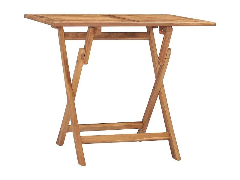 Table à dîner pliable de jardin 90x60x75 cm Bois de teck solide