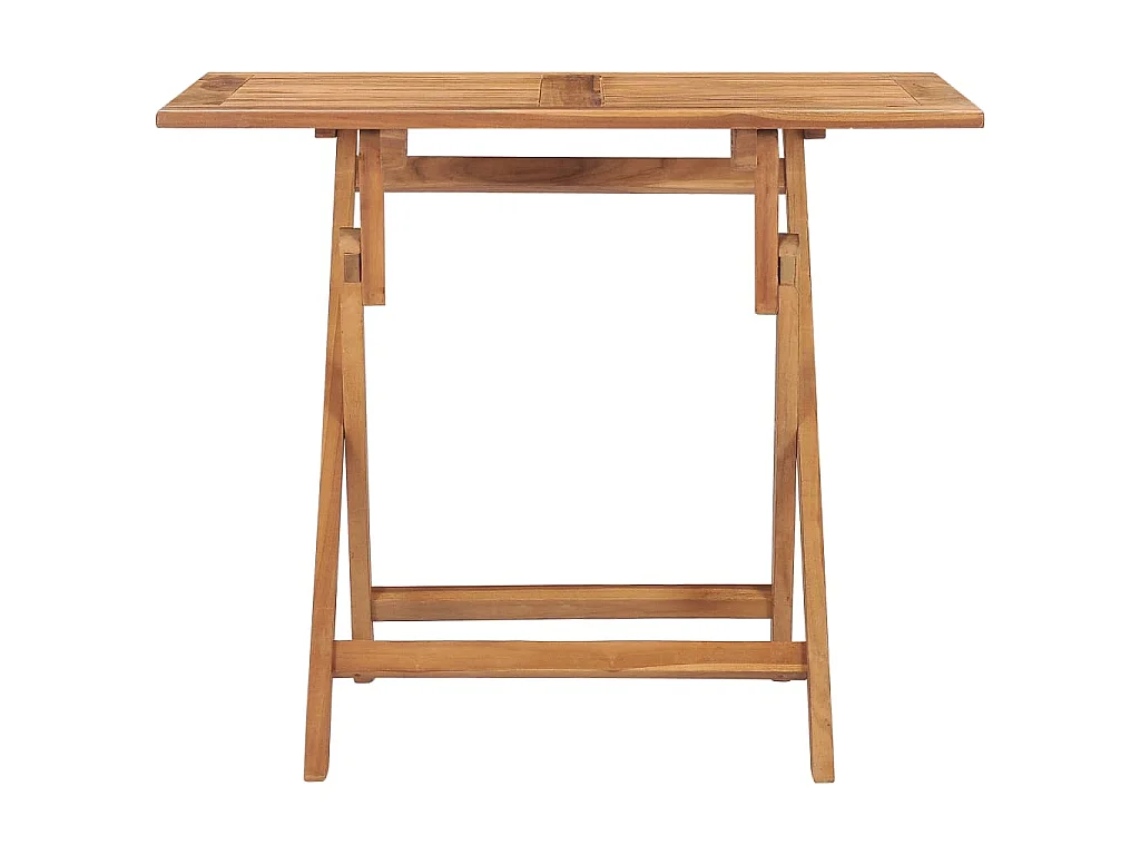 Table à dîner pliable de jardin 90x60x75 cm Bois de teck solide