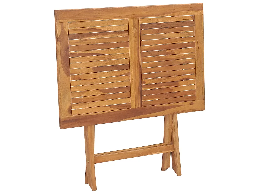 Table à dîner pliable de jardin 90x60x75 cm Bois de teck solide