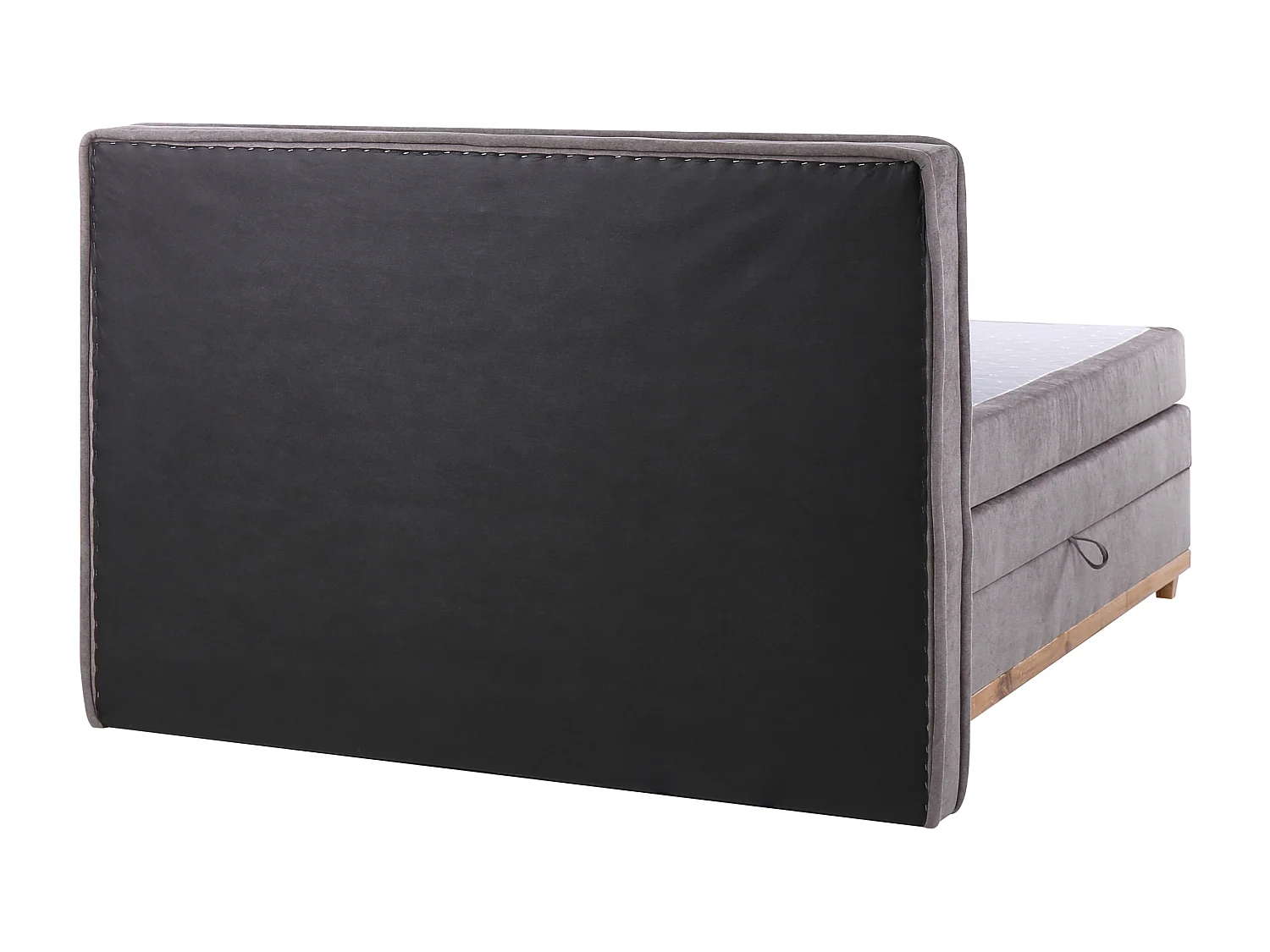 Lit boxspring avec rangement Tissu DYNASTY 160 x 200 cm Taupe