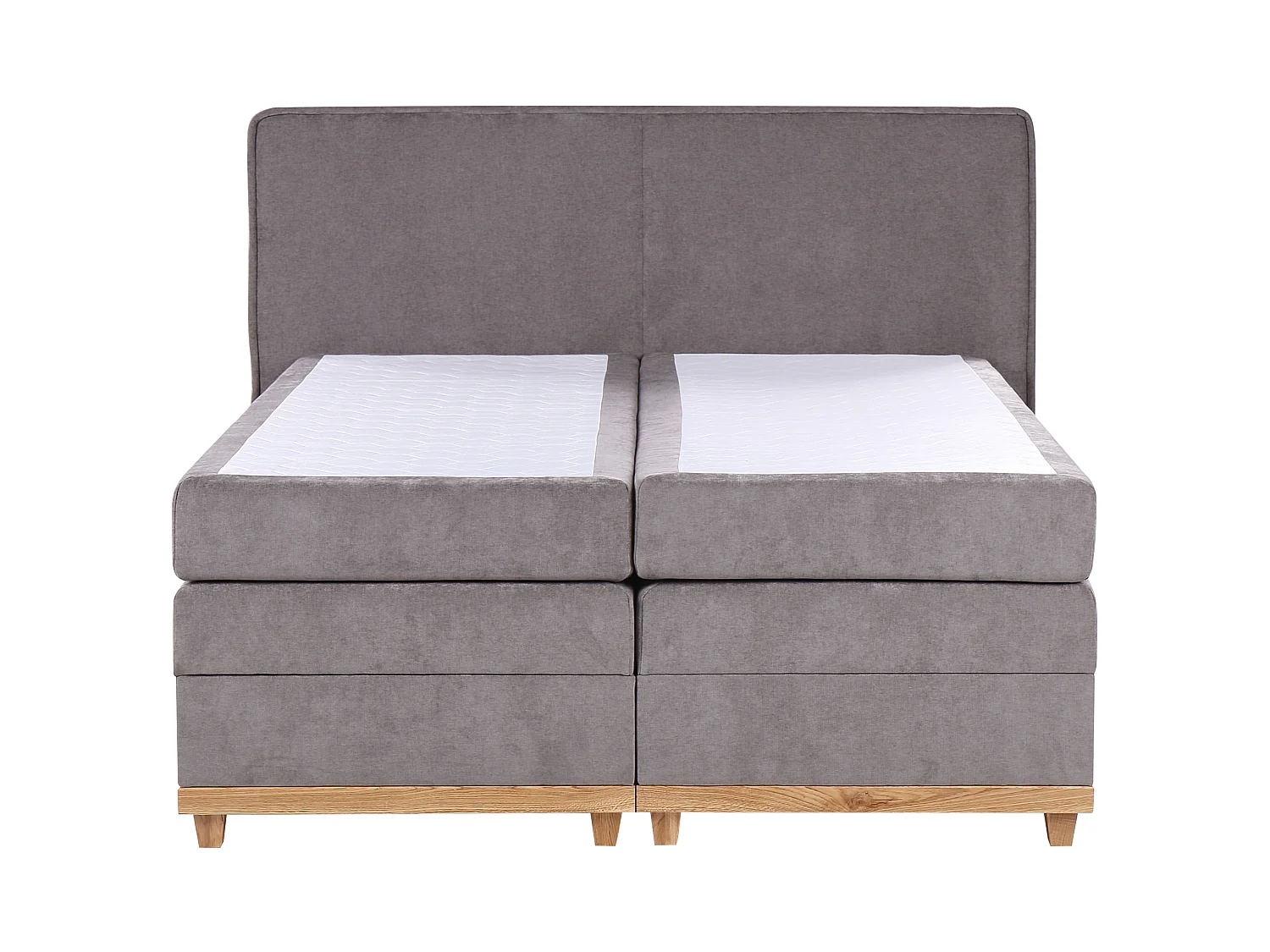 Lit boxspring avec rangement Tissu DYNASTY 160 x 200 cm Taupe