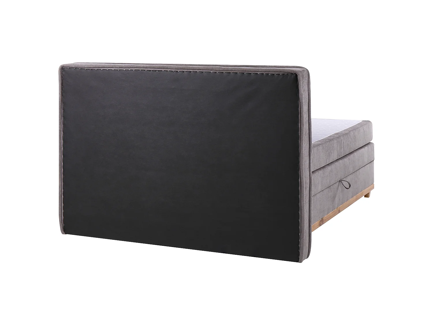 Lit boxspring avec rangement Tissu DYNASTY 160 x 200 cm Taupe