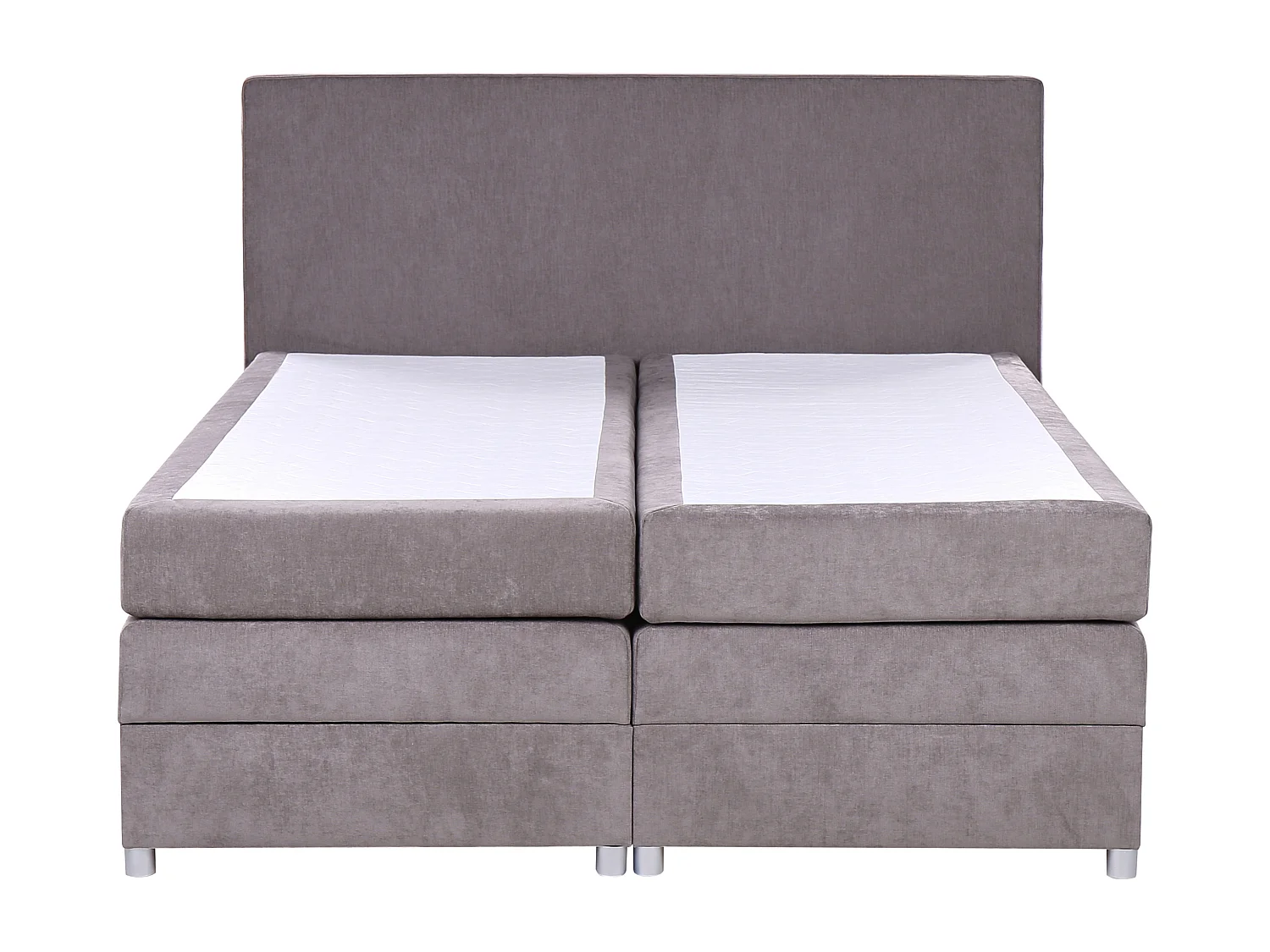 Boxspringbett mit Stauraum Stoff MINISTER 160 x 200 cm Taupe