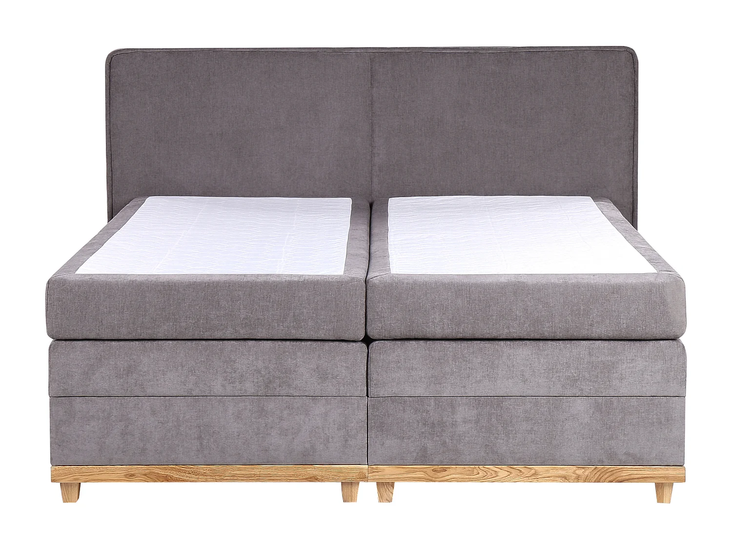 Lit boxspring avec rangement Tissu DYNASTY 180 x 200 cm Taupe