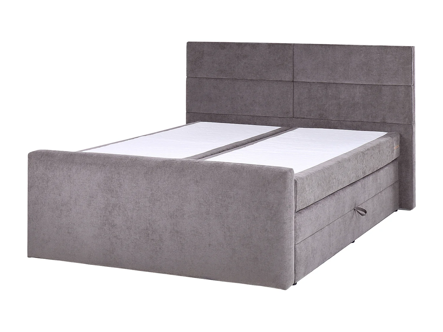 Lit boxspring avec rangement Tissu ARISTOCRAT 160 x 200 cm Taupe