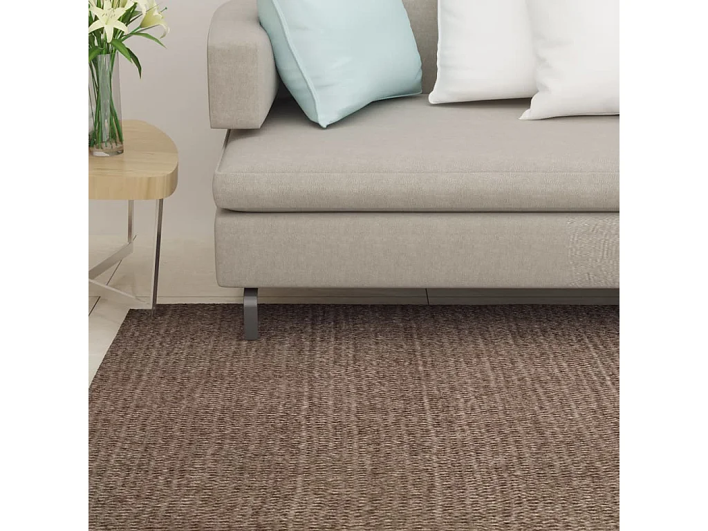Tappeto in Sisal per Tiragraffi Marrone 80x300 cm