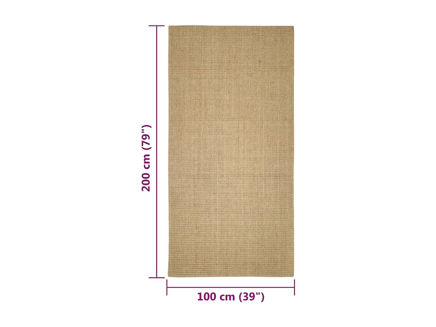 Tapis en sisal pour griffoir 100x200 cm