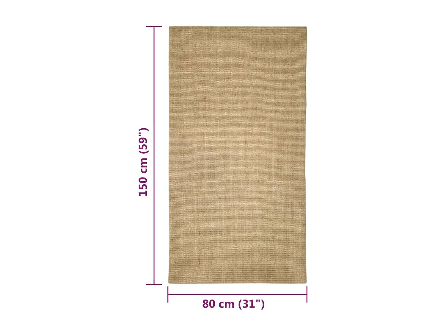 Tapete de sisal para poste arranhador 80x150 cm