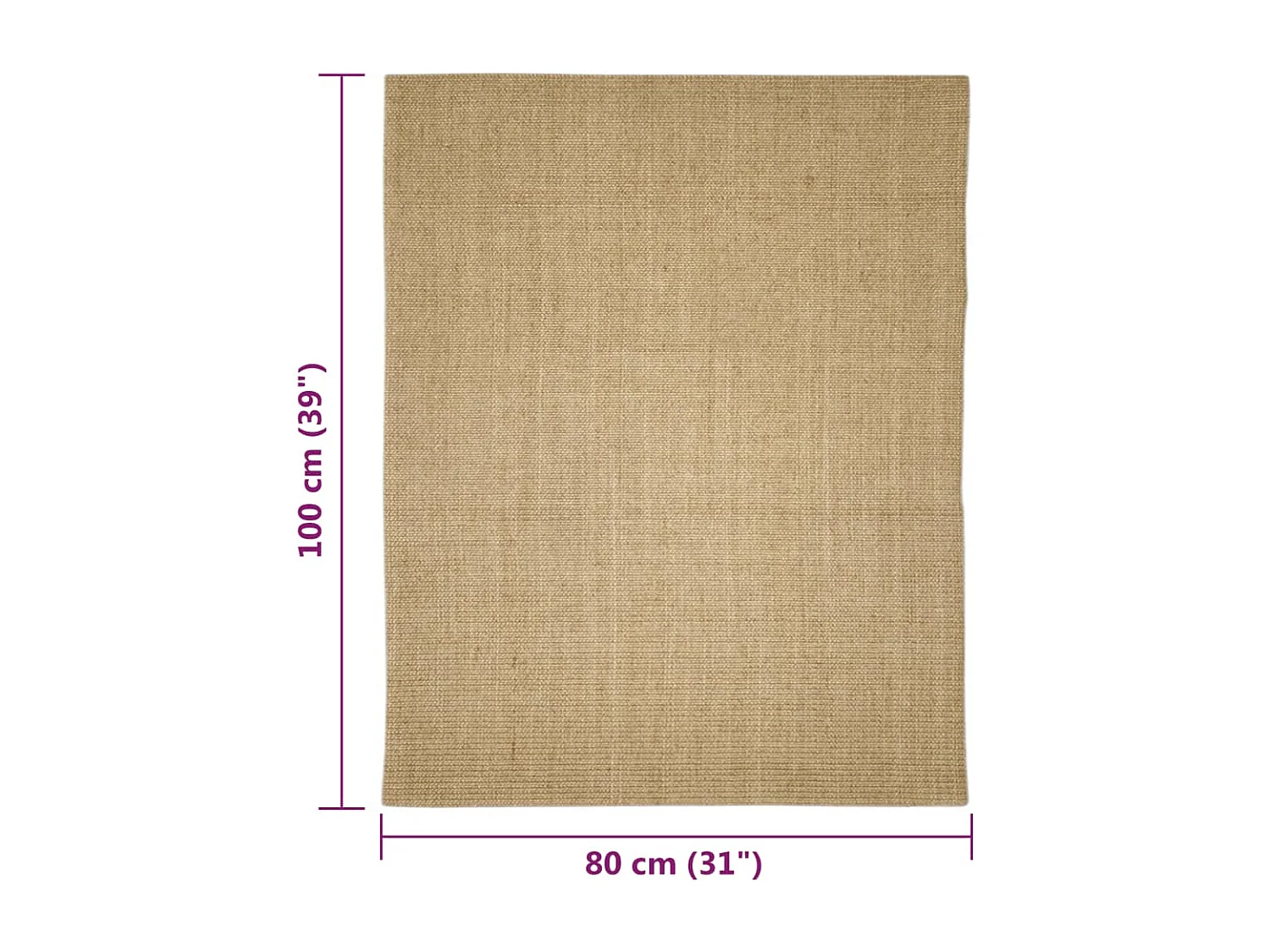 Tapete de sisal para poste arranhador 80x100 cm