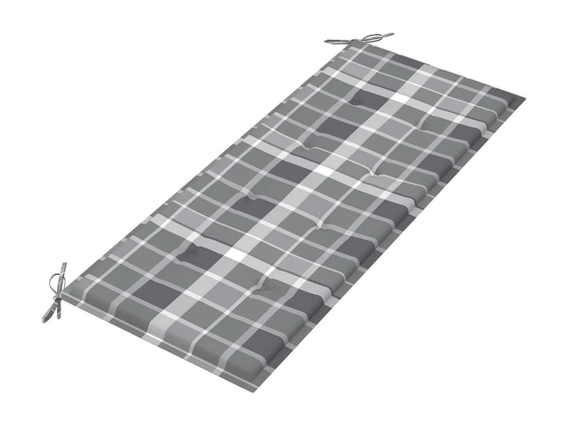 Tuinbank 2-zits met kussen 120 cm eucalyptushout grijs