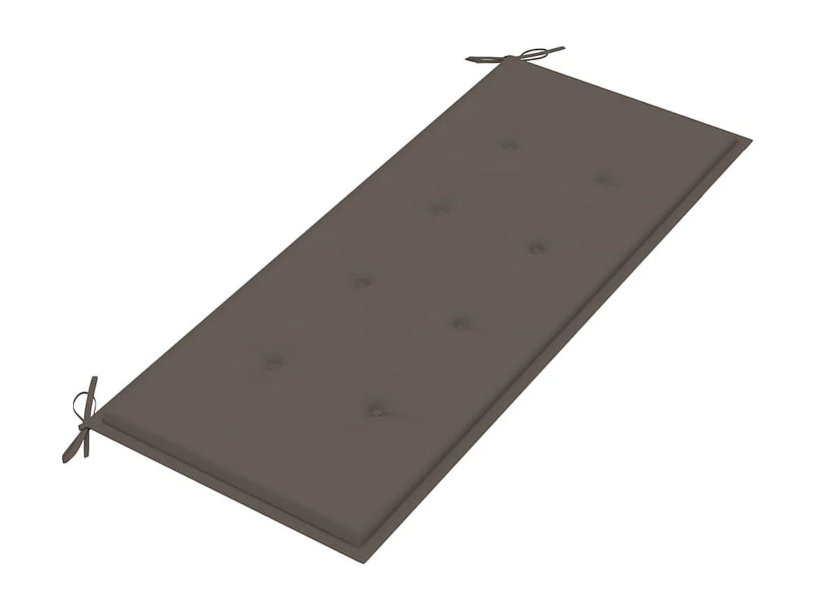 Banc de jardin 3 places avec coussin 150 cm Gris Eucalyptus