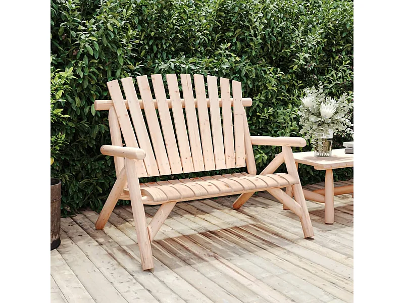 Gartenbank 2-Sitzer 119x85x98 cm Massivholz Fichte