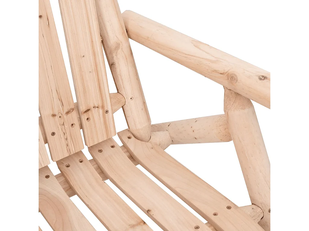 Banc de jardin à 2 places 119x85x98 cm bois massif d'épicéa