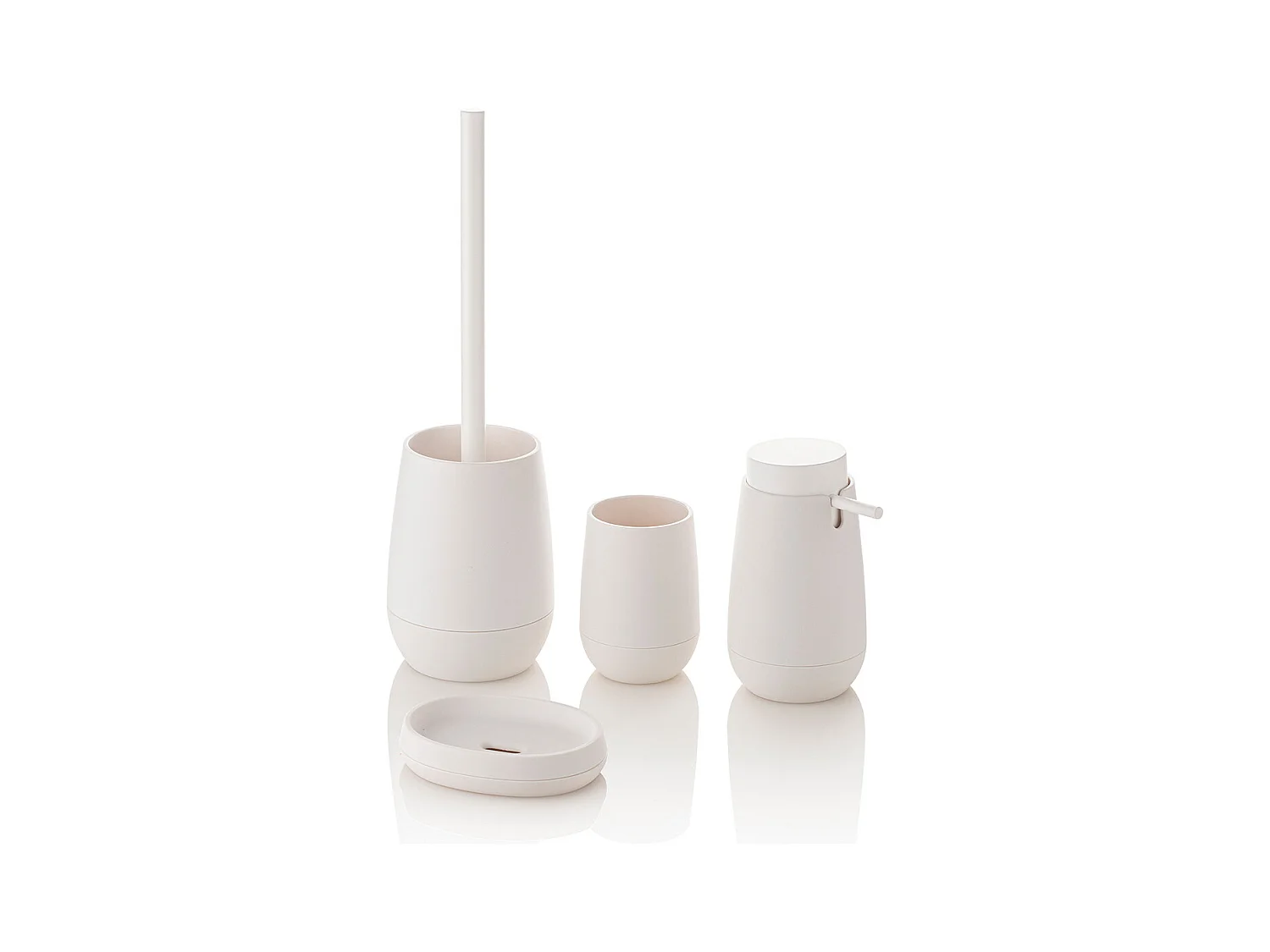 Set bagno 4 pezzi TRENDY bianco