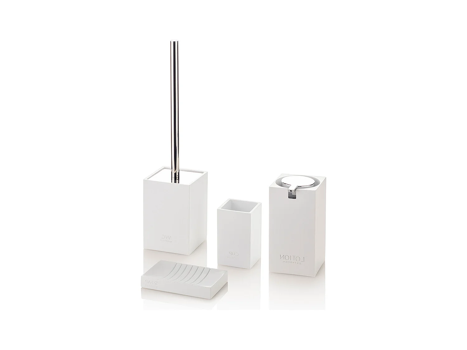 Set bagno 4 pezzi DOHA bianco