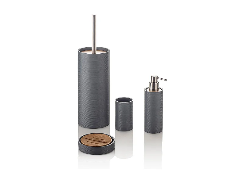 4-teiliges GAETA-graues Badezimmer-Set