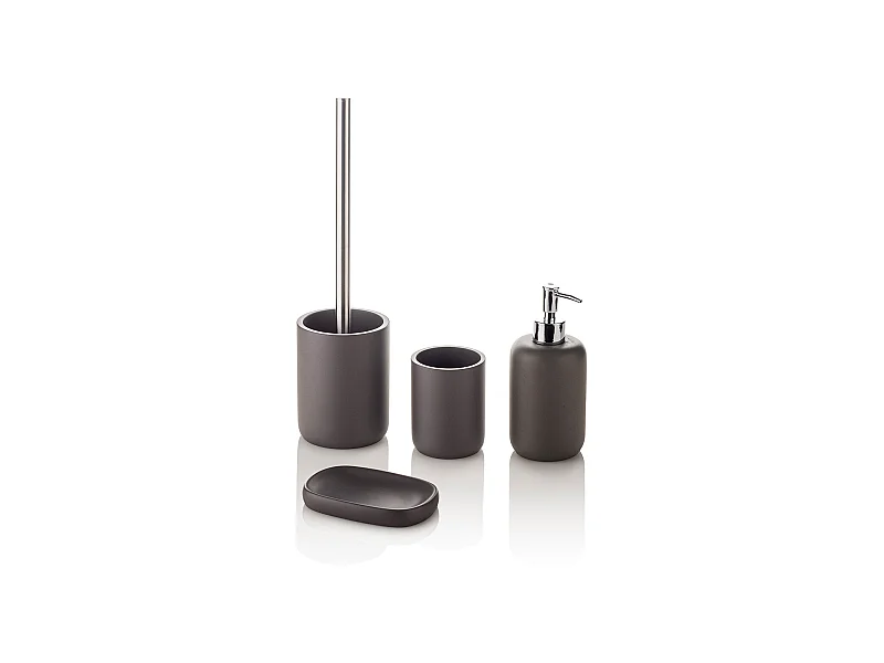 Set de 4 accesorios de baño ZARA gris