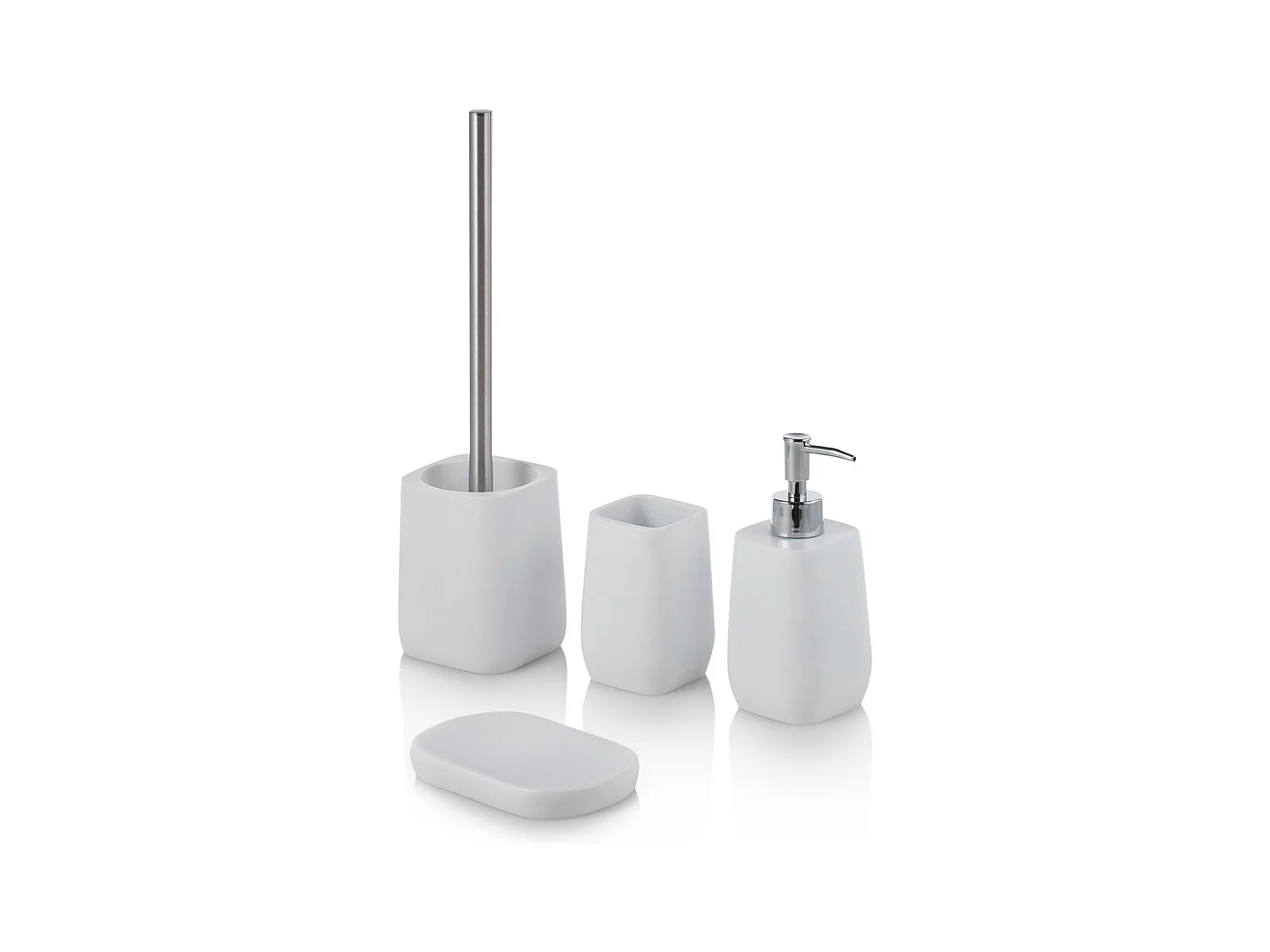 Set bagno 4 pezzi CAPUA bianco