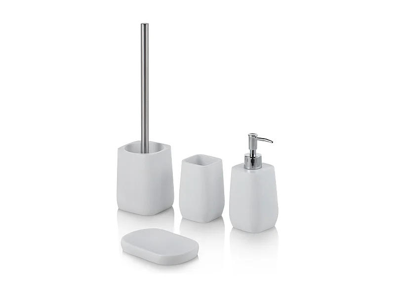 Set de 4 accesorios de baño CAPUA blanco