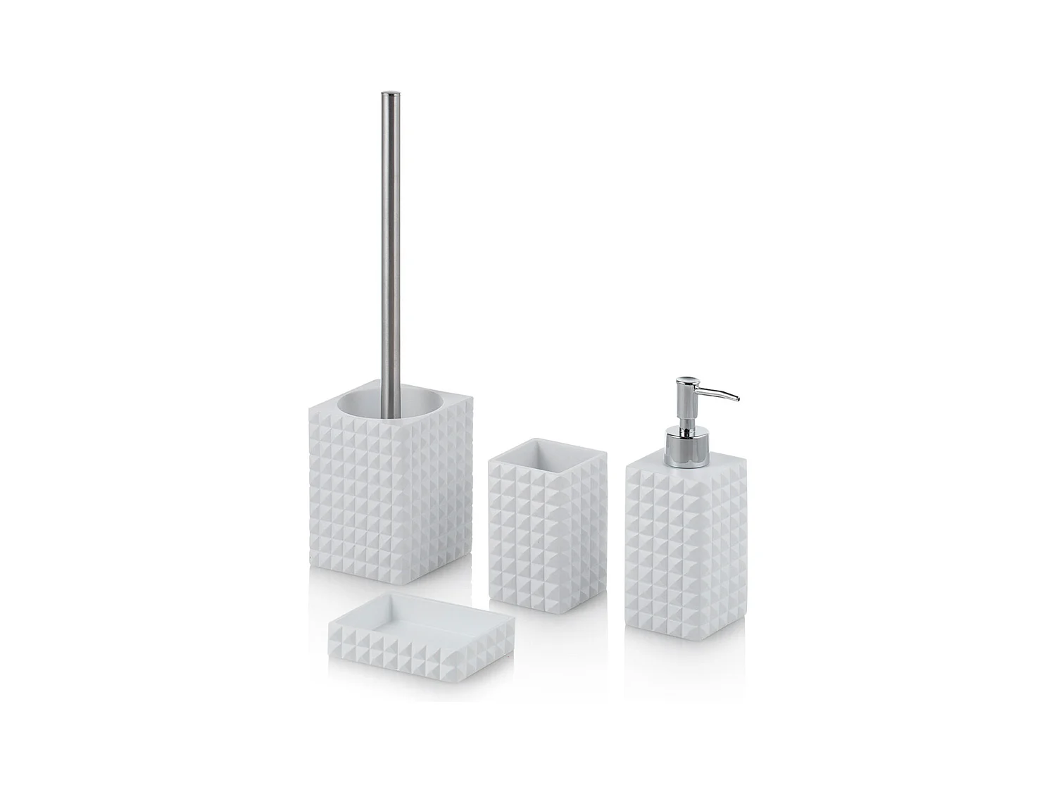 Set bagno 4 pezzi DAKAR bianco