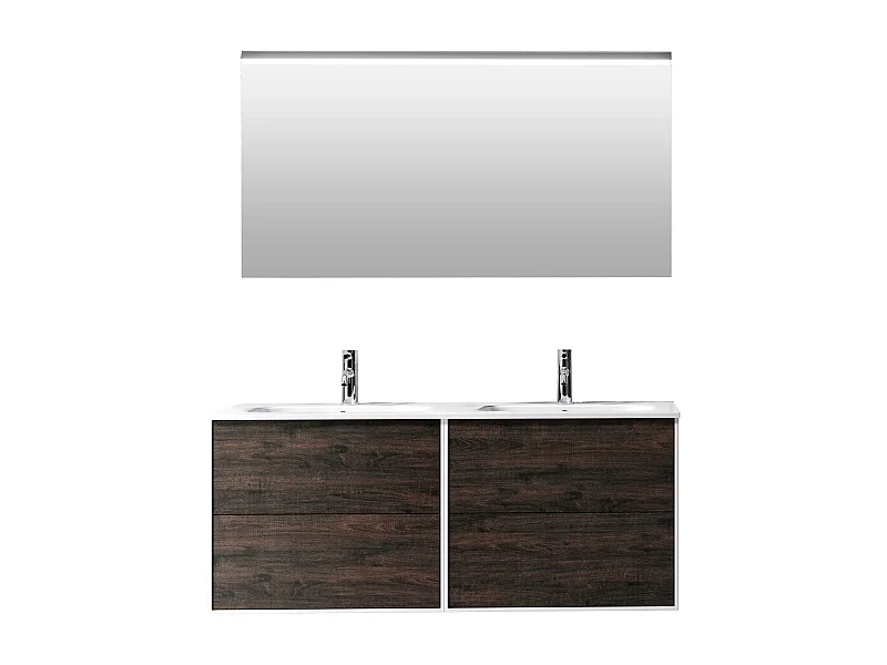 Doppelwaschbecken Zusammensetzung  4 Stücke braun - IGEA